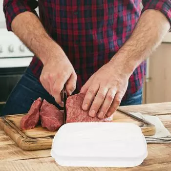 2 Pcs Produce Stackable Bacon Sealed Boxes Refrigerator Food Containers with Lids for Transparent Cheese прозрачный