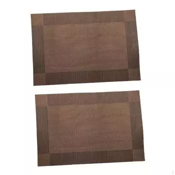 2 Pcs Rectangle Table Mats, Party Placemats, Washable Placemats for Kitchen Indoor Decoration кофейный