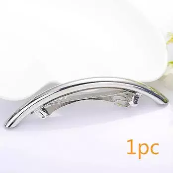 2 Pcs/set Fashion Ladies Hairpins Gold-plated/silver-plated Pure Arc Tube Hairpins Hairpins Girl Metal Hair Accessories sliver-1pc
