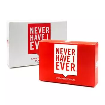 2 PCS Set Never Have I Ever Family Edition Pocket+Pregame Edition Fun Game Night Party Games for Adults,| for 3+ Players | Ages 17 +