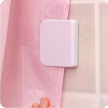 2 Pcs Shower Curtain Clips Anti Splash Spill Drop Water High-quality Toilet Guard Curtain Rings Clip Bathroom Supplies