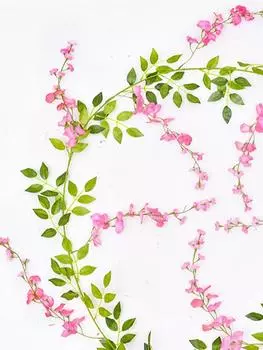 2 Pcs Slik Wisteria Garland 180cm Artificial Wisteria Flowers for Wedding Arch Decoration Real Touch Silk Flower String Ivy Home Garden Decor фиолетовый