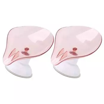 2 Pcs Soap Box Rotatable Dish Case Suction Cup Rack Small Plastic Draining Tray