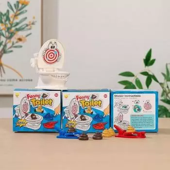2 Pcs Toilet Game Funny Pop Up Poop Prank Toy With, Plastic, Ideal For Family, Office, And Party Entertainment, Office Prank Toy ,Playful Prank Toy разноцветный