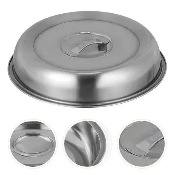2 Pcs Vegetable Cover Food Dome Tableware Sandwich Protective Hood Round Dish Stainless Steel