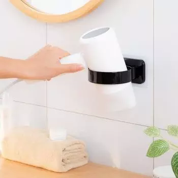 2 PCS Wall-mounted Bathroom Shelf Accessories Hair Tool Holder Hair Dryer Holder Rack Punch-free Strong Bearing Capacity чёрный