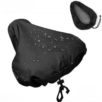 2 шт. Водонепроницаемый чехол на сиденье велосипеда от дождя со шнурком, защита сиденья от дождя и пыли 190T Silver coated 24 * 27cm чёрный