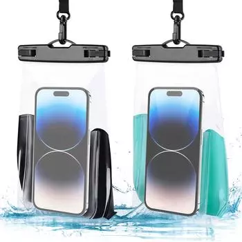 2 PCS Waterproof Phone Bag Swimming Surfing Waterproof Pouch