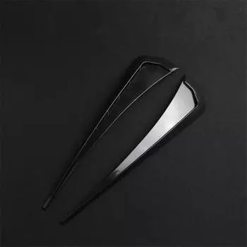 2 передних боковых крыла с вентиляционными жабрами, глянцево-черные, для honda civic 2016-2020