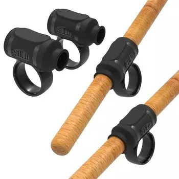 2 Pieces 7A Drumstick Control Clips Finger Ring Auxiliary Drumstick Grip Drumstick Accessories Anti-Slip (Black) чёрный
