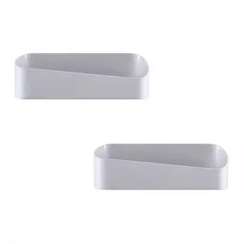 2 Pieces Adhesive Shower Ball Box Bathroom Shelf Organizer No Drilled Shower Rack Bath Products Shampoo Fragrance Rack Shower Room Bathroom Kitchen A