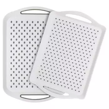 2 Pieces Anti-Slip Food Serving Tray with Handles Dinner Trays Small Drink Tray Breakfast Tray Bed Food Trays for Eating