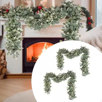 2 Pieces Artificial Eucalyptus Garlands Vines for Office Kitchen