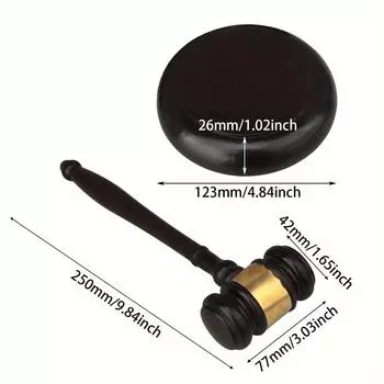 2 pieces, auction hammer legal hammer black. 2 pieces (pair) чёрный