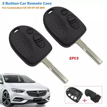 2 Pieces Car Remote Case Professional Stylish 3 Button Detachable Removable Key Fob Shell Replacement for Commodore VS 1995-1997 3 Buttons чёрный