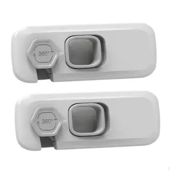 2 Pieces Child Cabinet Locks Baby Security latches Anti Pinch Hand Fridge for серый
