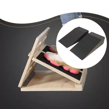 2 Pieces EVA Foam Wedge Slant Board Calf Stretcher Portable , Black for Balance, Pushup, Pilates