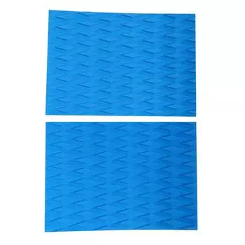 2 Pieces EVA Traction Pads Surf Deck Grip for Surfboard / Kiteboard Sky Blue