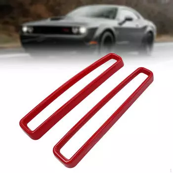 2 Pieces Front Grill Trim Radiator Insert Grille Wear Resistant Sturdy Premium красный