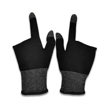 2 Pieces Gaming Sleeve 15pin Knitting Sweat-proof Controller Touch Screen Gloves Portable Mobile Game Cycling Hand Cover