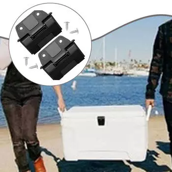 2 Pieces Hinge Sturdy with Mounting Screws Professional Accessory Black for 52 Qt