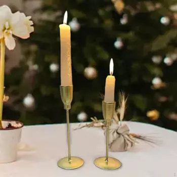 2 шт. железный подсвечник, подсвечник-столб, подсвечники для конических свечей чёрный