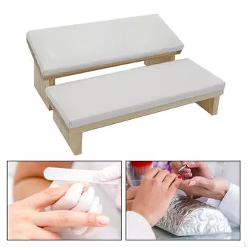 2 Pieces Manicure Hand Rest Cushion Arm for Nails Nail Handrest Stand белый