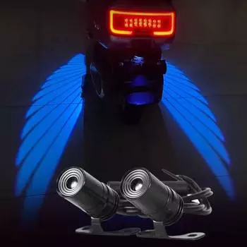 2 Pieces Motorcycle LED Underbody Light Projector Ghost Angel Wings Light Goldwing Motorcycle Accessories белый