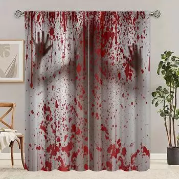 2 pieces - Personality - printed curtain - polyester material - suitable for bedroom living room study room anti-privacy curtain 30inchx65inchx2Pcs