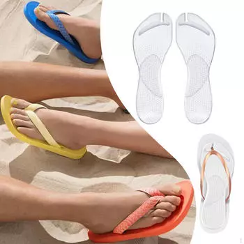 2 Pieces Silicone Arch Support Cushions AntiSlip Foot Pads for Dating S_Clear