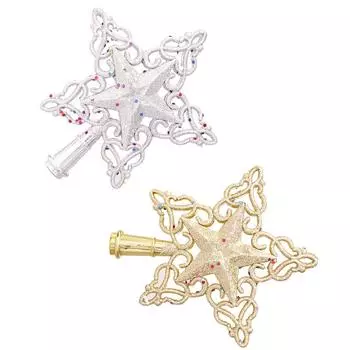 2 Pieces Tree-top Star Hanging Pendent Household Decorations Festival Accessories Sweet Gift Wall Decor Long-lasting Door Hanger