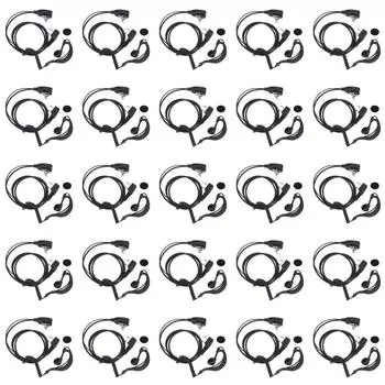 2 PIN Ohrhrer Headset PTT MIC fr BAOFENG UV5R fr KENWOOD