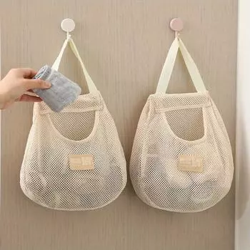 2 подвесных сетчатых мешка для хранения - легкий тканевый настенный органайзер для нижнего белья и носков - включает крючки, экономит место на двери/в шкафу