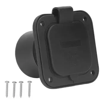 2-полюсная 3-проводная фланцевая розетка с прямым ножом и водонепроницаемой крышкой 15 А 125 В