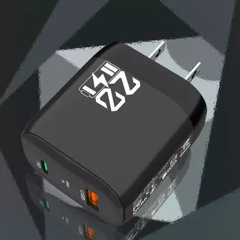 2 порта PD USB зарядное устройство быстрая зарядка 3.0 дорожное зарядное устройство для iPhone Samsung Xiaomi быстрая зарядка тип C мобильный телефон адаптер Black US