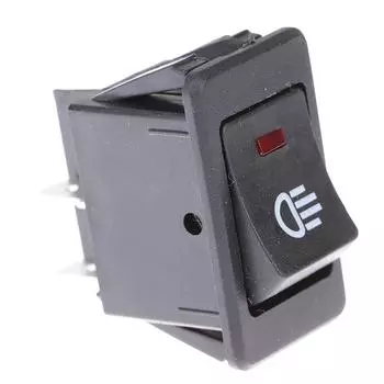 2-позиционный 4-контактный светодиодный переключатель противотуманных фар 12 В 35 А для установки автомобиля красный