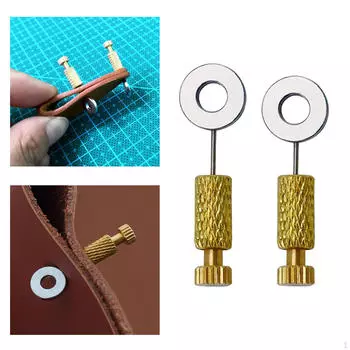 2 предмета DIY Кожаные расположенные игольчатые края Стопорные штифты Позиционирование 0 to 6mm