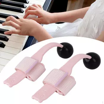2 предмета фортепиано палец тренажер детский сила ребенок музыкант поддержка запястья тренировочный инструмент розовый