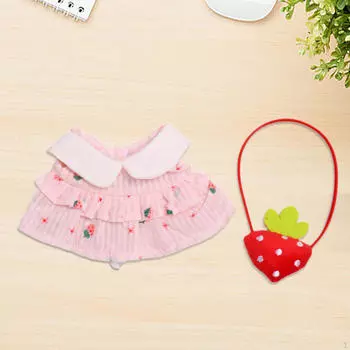 2 предмета кукольное платье и сумка одежда ручной работы миниатюрная одежда наряды для 8 дюймов розовый