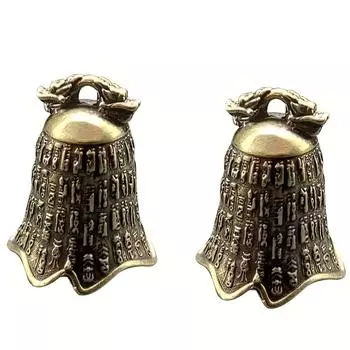2 предмета, латунный колокольчик, латунный брелок, металлическая отделка ретро отделка, металлический брелок, ретро брелок, металлическая отделка латунная отделка Pack of 2