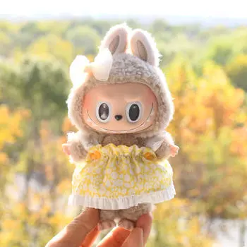 2 предмета плюшевое кукольное платье одежда для девочек для детей подарок на день рождения образовательные ручные работы жёлтый