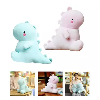 2 предмета плюшевой мультяшной игрушки динозавра