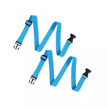 2 предмета: выдвижные ремни для полотенец с зажимами, предназначенные для пляжных шезлонгов Light Blue