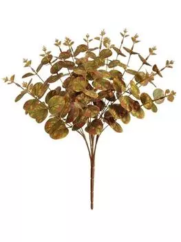 2 пучка искусственных листьев эвкалипта, стебли высотой 46 см с 64 листьями, искусственные ветви растений эвкалипта для фермерского дома, ваза, свадебный домашний декор золотой