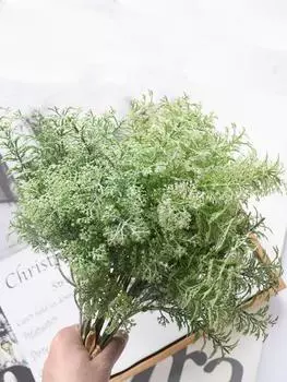 2 пучка трав, подходит для искусственной полыни для свадьбы, подоконника, домашнего стола, вечеринки, украшения гостиной светло-зеленый