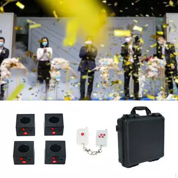 2 пульта дистанционного управления, бенгальские огни, фонтан, фейерверк, база для конфетти, пусковая установка для бумаги для театра