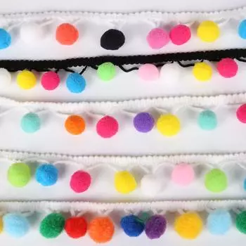 2 ярда, кружевная лента с кисточками, отделка помпоном, ткань для шитья одежды, сумка для обуви, подарок, материалы для рукоделия, аксессуары