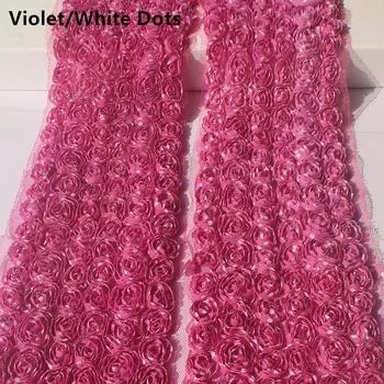 2 ярда/лот 10 см 6 рядов шифоновая роза отделка для платья принцессы, одежды, ромпера, швейное кружево, детские заколки для волос 2 Yards&10cm