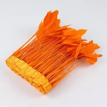 2 ярда окрашенных гусиных перьев отделка для вечеринки сценическое шоу одежда украшения ручной работы высокое качество оперение бахрома косплей творческое ремесло 15-20cm 6-8inches