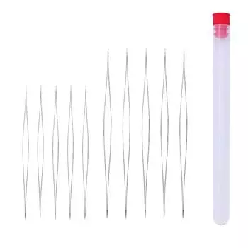 2 размера иглы для бисероплетения складная вышивка изготовление ювелирных изделий 10 шт. серебряный